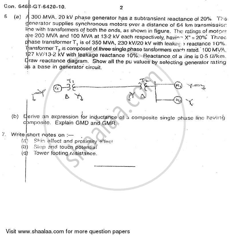 Elements of Power System 2010-2011 - B.E. - Semester 4 (SE Second Year) - University of Mumbai question paper with PDF download
