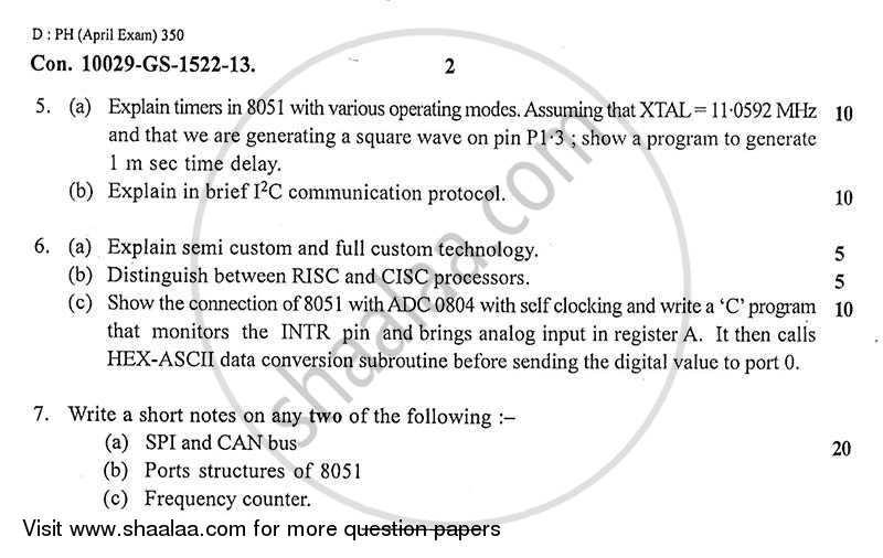 Embedded Systems for Instrumentation 2012-2013 - B.E. - Semester 6 (TE Third Year) - University of Mumbai question paper with PDF download
