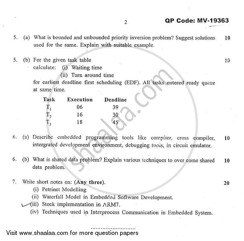 Embedded Systems and Real Time Programming 2013-2014 - B.E. - Semester 8 (BE Fourth Year) - University of Mumbai question paper with PDF download