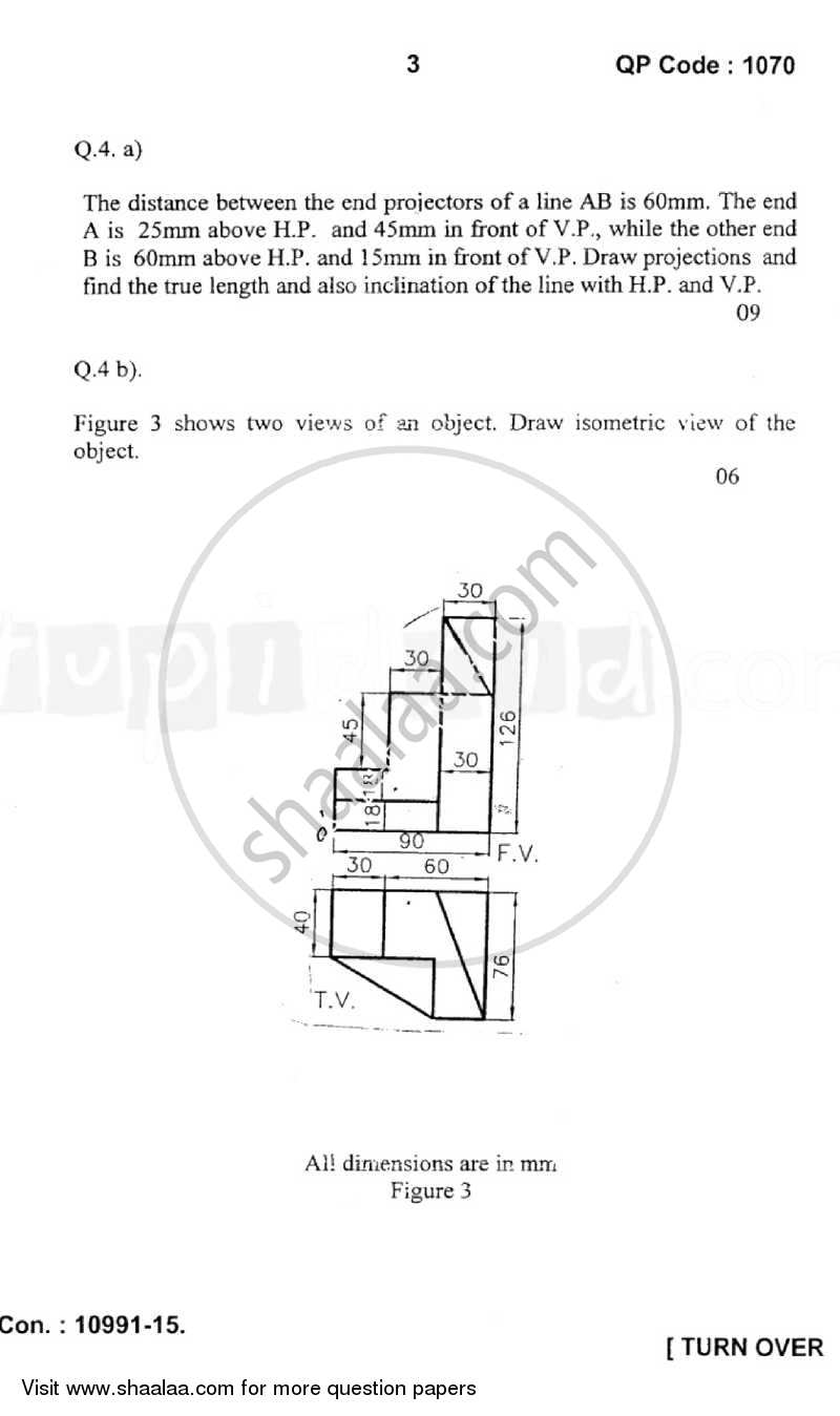 Engineering Drawing 2014-2015 - B.E. - Semester 2 (FE First Year) - University of Mumbai question paper with PDF download