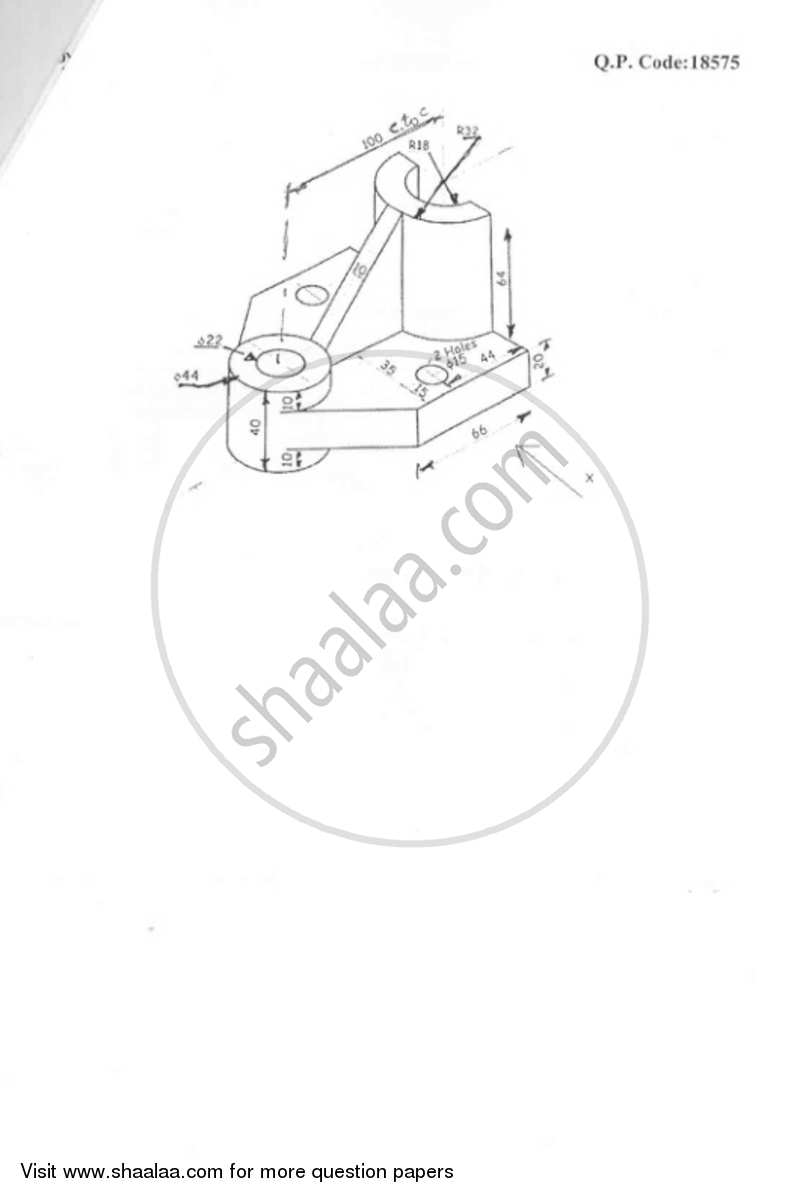 Engineering Drawing 2016-2017 - B.E. - Semester 2 (FE First Year) - University of Mumbai question paper with PDF download