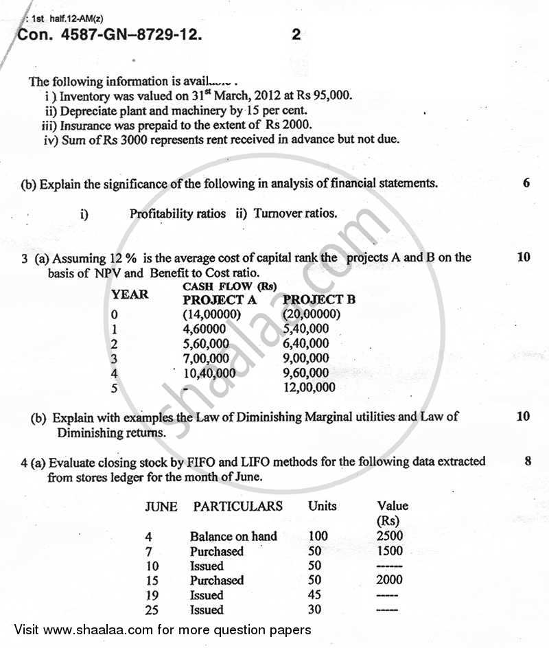 Engineering Economics, Finance, Accounting and Costing 2011-2012 - B.E. - Semester 8 (BE Fourth Year) - University of Mumbai question paper with PDF download