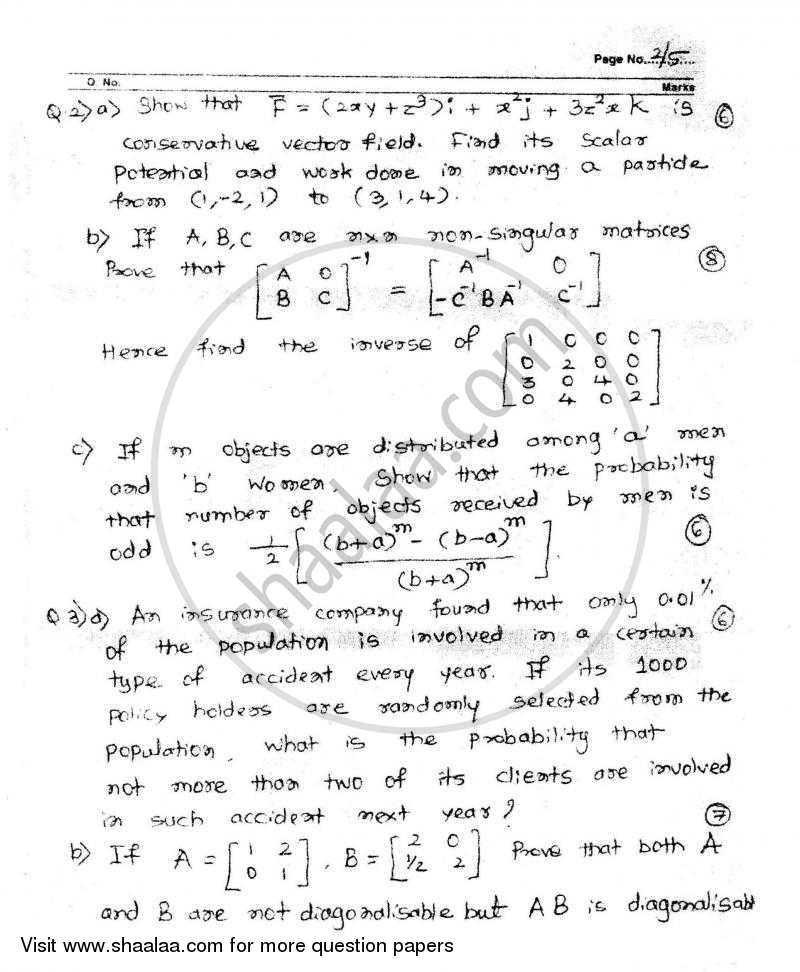 Engineering Mathematics 4 2012-2013 - B.E. - Semester 4 (SE Second Year) - University of Mumbai question paper with PDF download