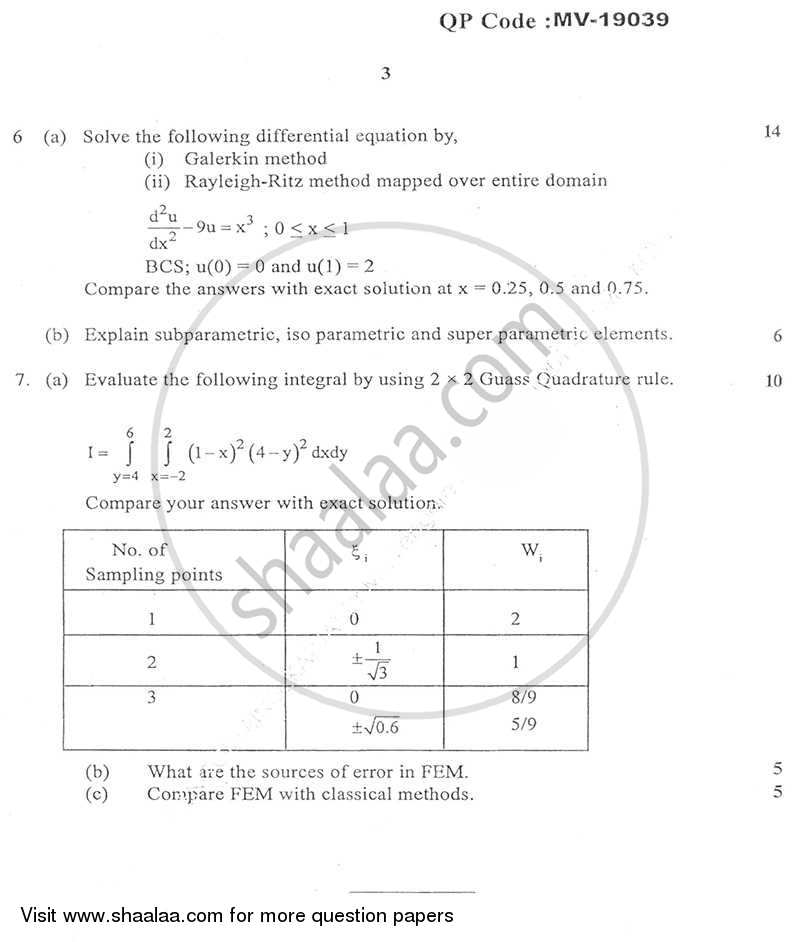 Finite Element Analysis 2013-2014 - B.E. - Semester 8 (BE Fourth Year) - University of Mumbai question paper with PDF download
