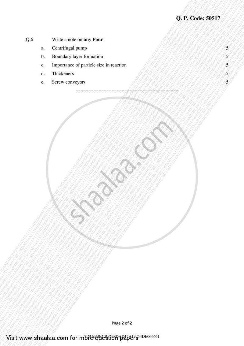 Fluid Mechanics 1 2017-2018 - B.E. - Semester 3 (SE Second Year) - University of Mumbai question paper with PDF download