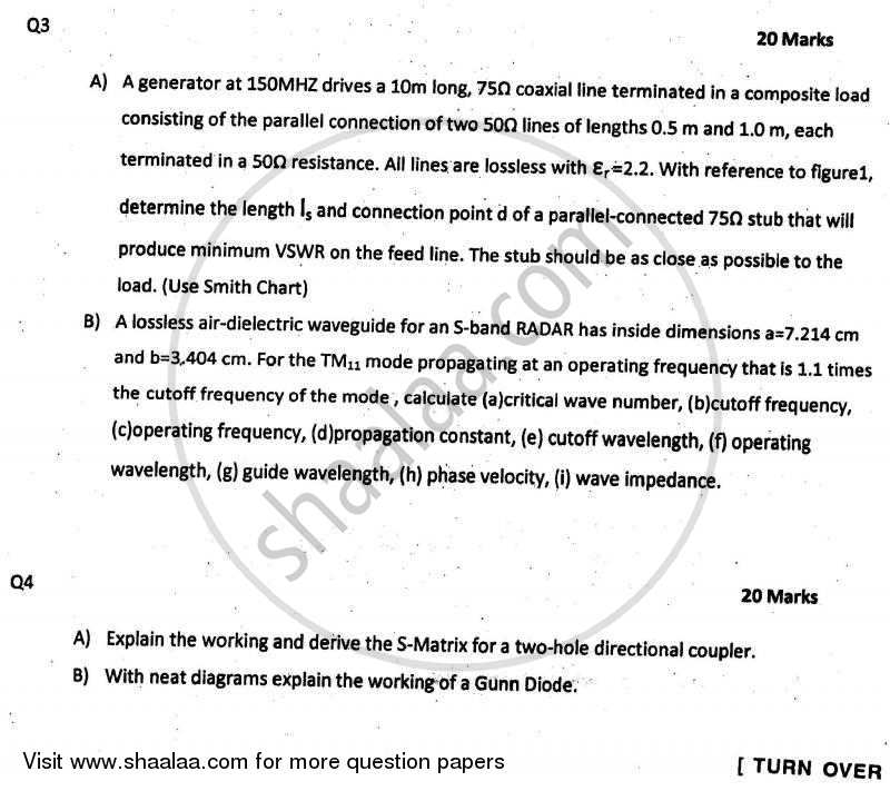 Fundamentals of Microwave Engineering 2010-2011 - B.E. - Semester 7 (BE Fourth Year) - University of Mumbai question paper with PDF download