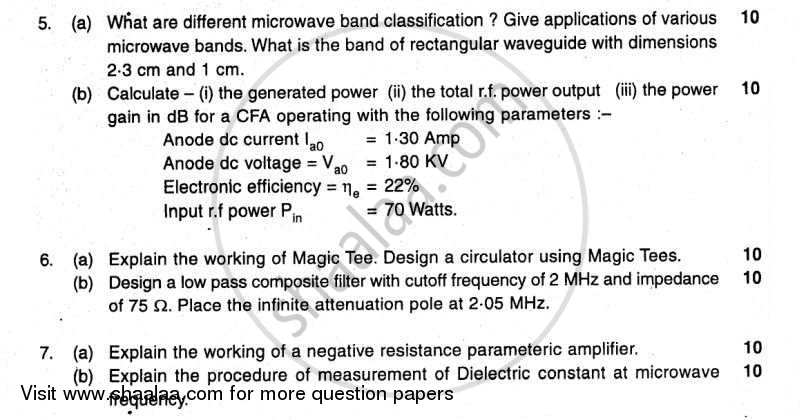 Fundamentals of Microwave Engineering 2011-2012 - B.E. - Semester 7 (BE Fourth Year) - University of Mumbai question paper with PDF download