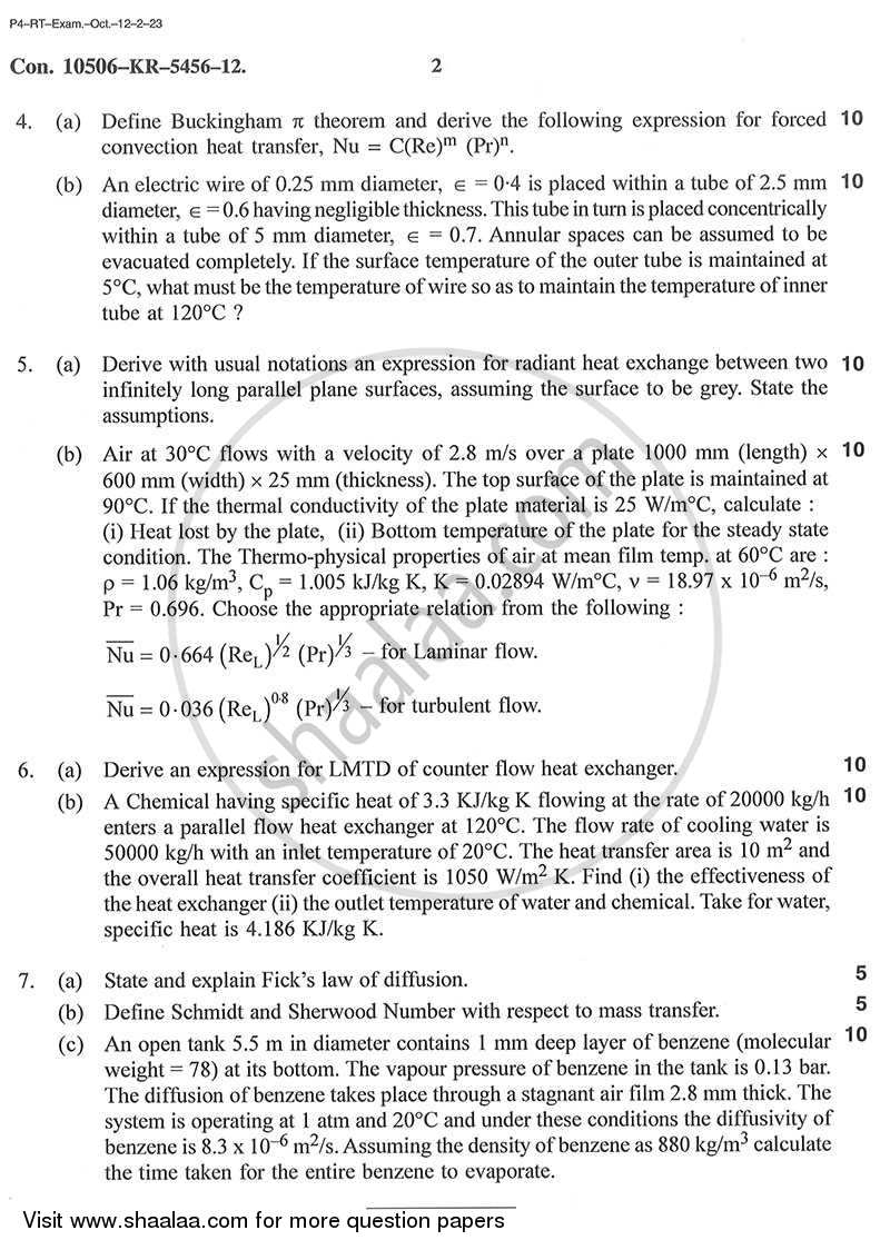 Heat and Mass Transfer 2012-2013 - B.E. - Semester 5 (TE Third Year) - University of Mumbai question paper with PDF download