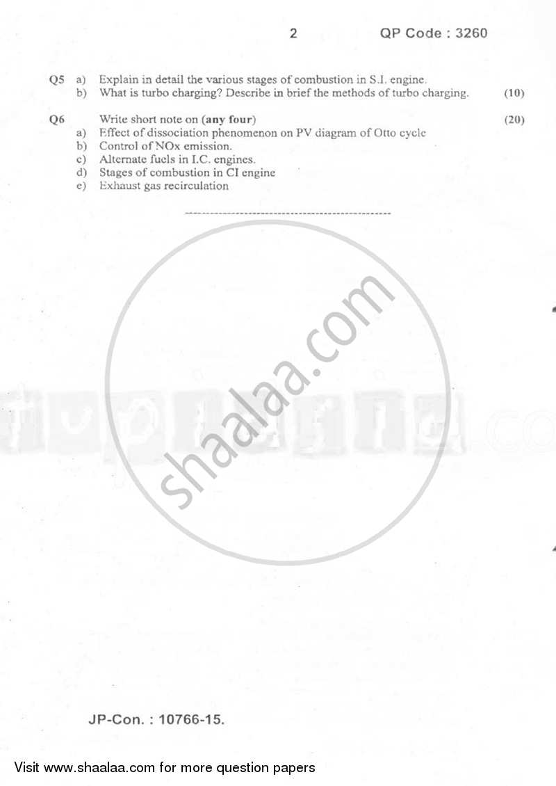 I.C. Engineering 2014-2015 - B.E. - Semester 5 (TE Third Year) - University of Mumbai question paper with PDF download