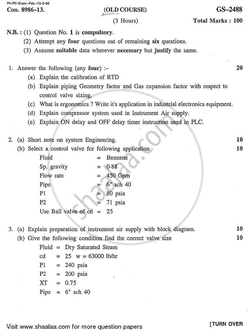 Instrument and System Design 2012-2013 - B.E. - Semester 8 (BE Fourth Year) - University of Mumbai question paper with PDF download