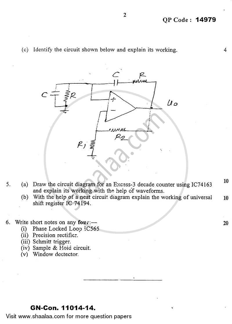 Integrated Circuits 2014-2015 - B.E. - Semester 5 (TE Third Year) - University of Mumbai question paper with PDF download