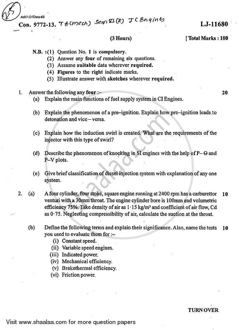 Ic engine part 4 - important questions of ic engine, ask in ssc je exam