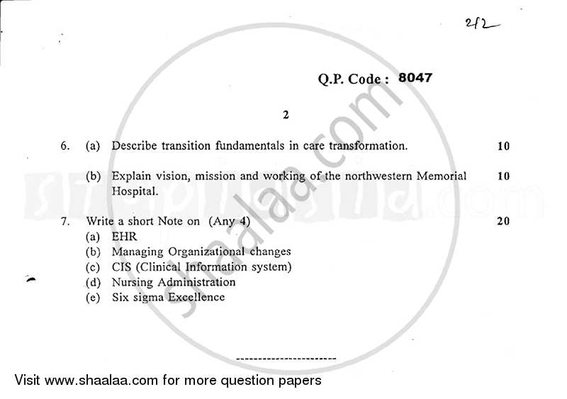 I.T. for Health Care 2014-2015 - B.E. - Semester 8 (BE Fourth Year) - University of Mumbai question paper with PDF download