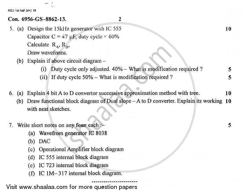Linear Integrated Circuits and Design 2012-2013 - B.E. - Semester 5 (TE Third Year) - University of Mumbai question paper with PDF download