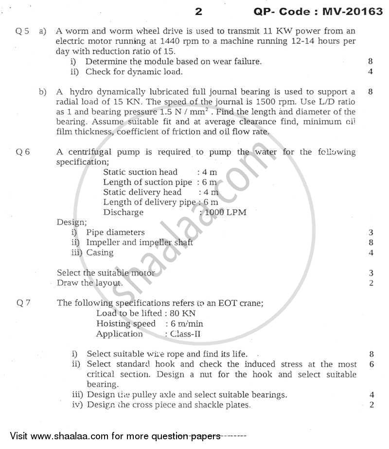 Machine Design 2 2013-2014 - B.E. - Semester 7 (BE Fourth Year) - University of Mumbai question paper with PDF download