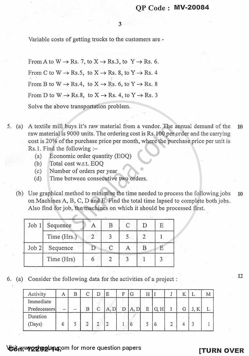 Manufacturing Planning and Control 2013-2014 - B.E. - Semester 7 (BE Fourth Year) - University of Mumbai question paper with PDF download