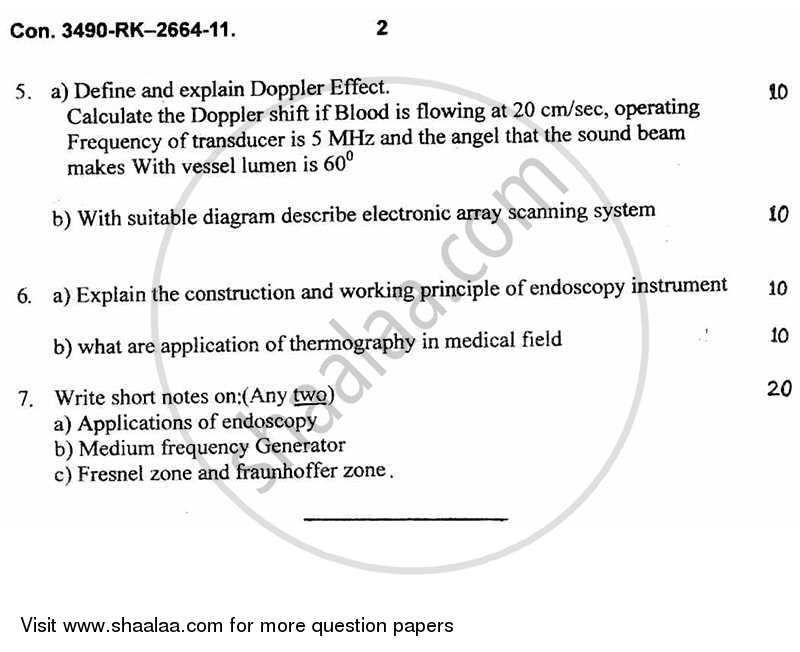 Medical Imaging-1 2010-2011 - B.E. - Semester 6 (TE Third Year) - University of Mumbai question paper with PDF download