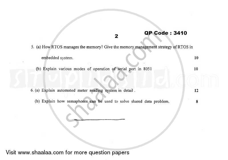 Microcontrollers and Embeded Systems 2014-2015 - B.E. - Semester 5 (TE Third Year) - University of Mumbai question paper with PDF download
