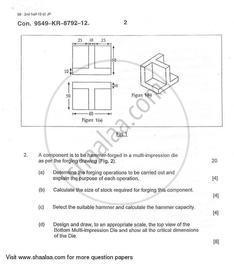 Mould and Metal Forming Technology 2012-2013 - B.E. - Semester 6 (TE Third Year) - University of Mumbai question paper with PDF download
