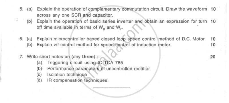Power Electronic and Drives 2008-2009 - B.E. - Semester 7 (BE Fourth Year) - University of Mumbai question paper with PDF download