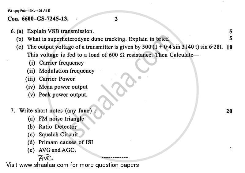 Principles of Communication Engineering 2012-2013 - B.E. - Semester 4 (SE Second Year) - University of Mumbai question paper with PDF download