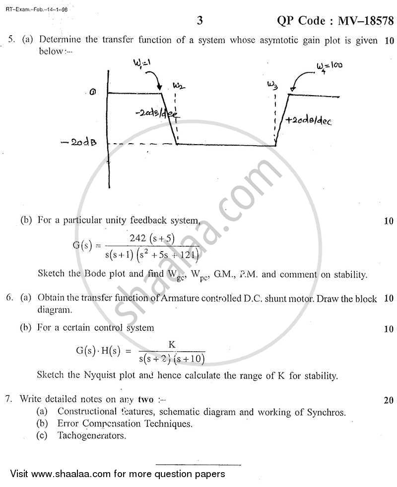 Principles of Control Systems 2013-2014 - B.E. - Semester 5 (TE Third Year) - University of Mumbai question paper with PDF download