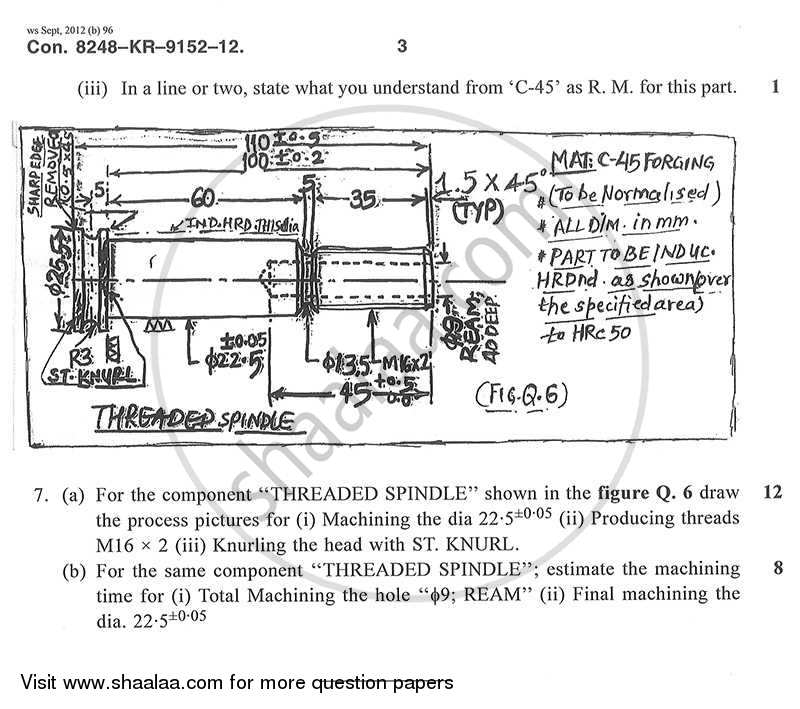 Process Engineering and Tooling 2012-2013 - B.E. - Semester 6 (TE Third Year) - University of Mumbai question paper with PDF download