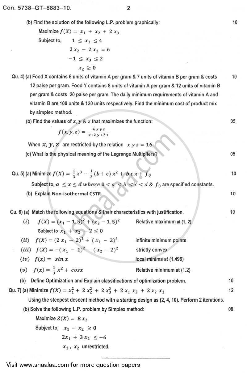Process Modeling and Optimization 2010-2011 - B.E. - Semester 7 (BE Fourth Year) - University of Mumbai question paper with PDF download