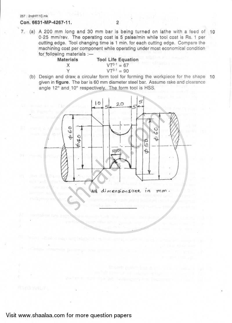 Production Process 2 2011-2012 - B.E. - Semester 4 (SE Second Year) - University of Mumbai question paper with PDF download