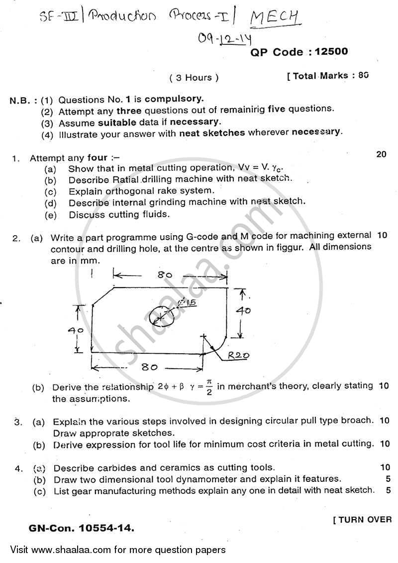 Production Process 2 2014-2015 - B.E. - Semester 4 (SE Second Year) - University of Mumbai question paper with PDF download