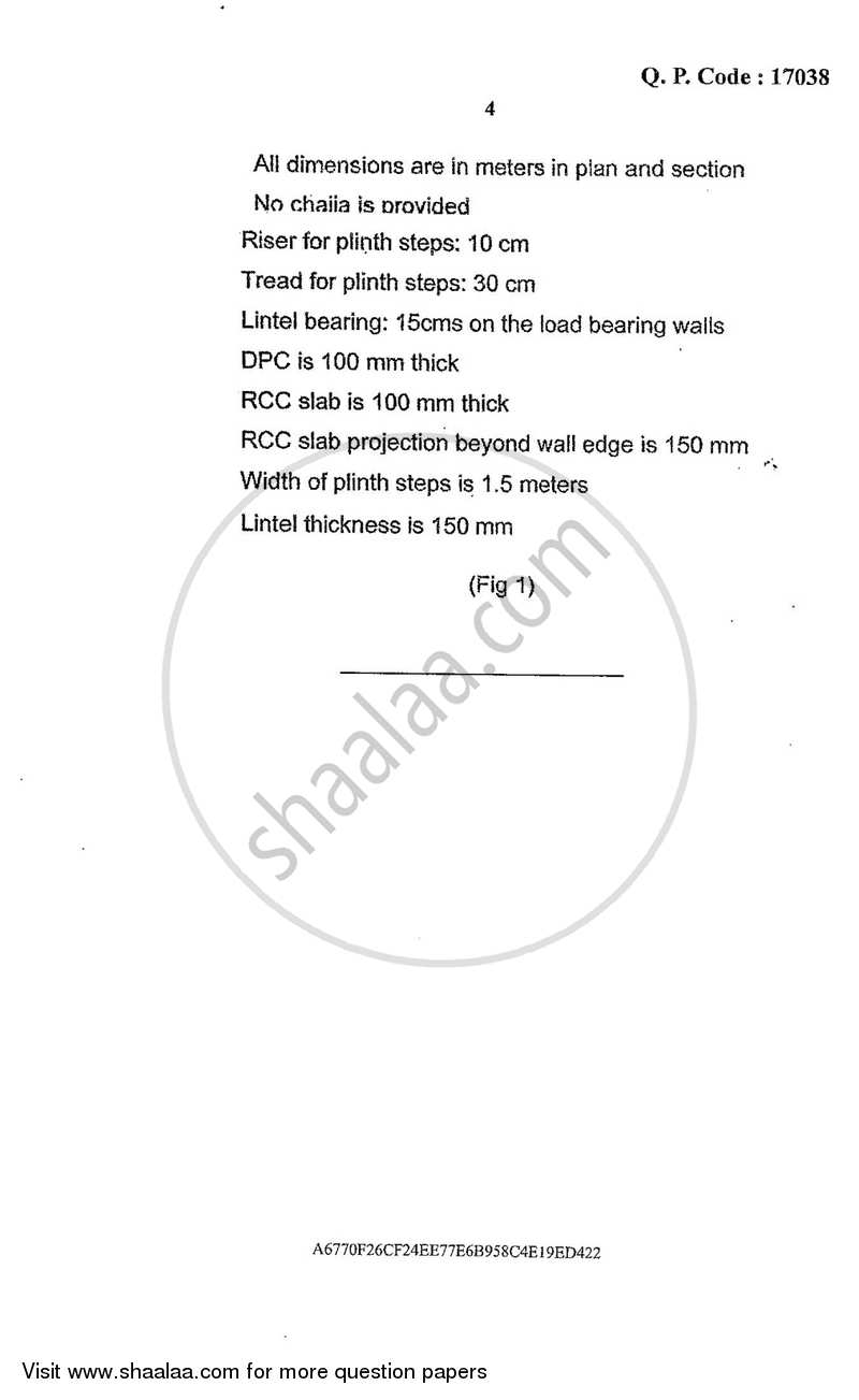 Quantity Survey Estimation and Valuation 2016-2017 - B.E. - Semester 7 (BE Fourth Year) - University of Mumbai question paper with PDF download