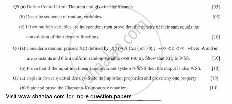 Random Signal Analysis 2011-2012 - B.E. - Semester 5 (TE Third Year) - University of Mumbai question paper with PDF download