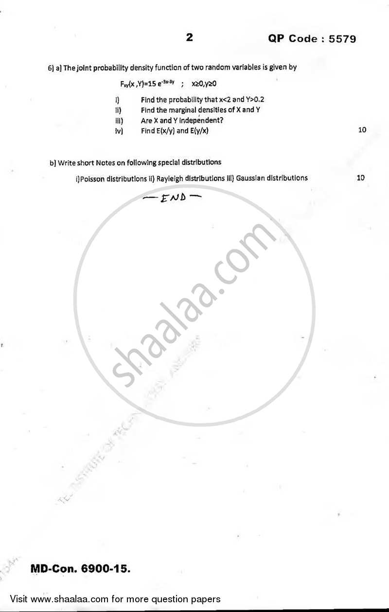 RF Modelling and Antennas 2015-2016 - B.E. - Semester 5 (TE Third Year) - University of Mumbai question paper with PDF download