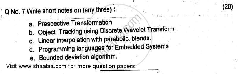 Robotics and Machine Intelligence 2011-2012 - B.E. - Semester 8 (BE Fourth Year) - University of Mumbai question paper with PDF download