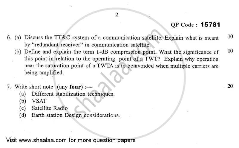 Satellite Communication 2014-2015 - B.E. - Semester 8 (BE Fourth Year) - University of Mumbai question paper with PDF download