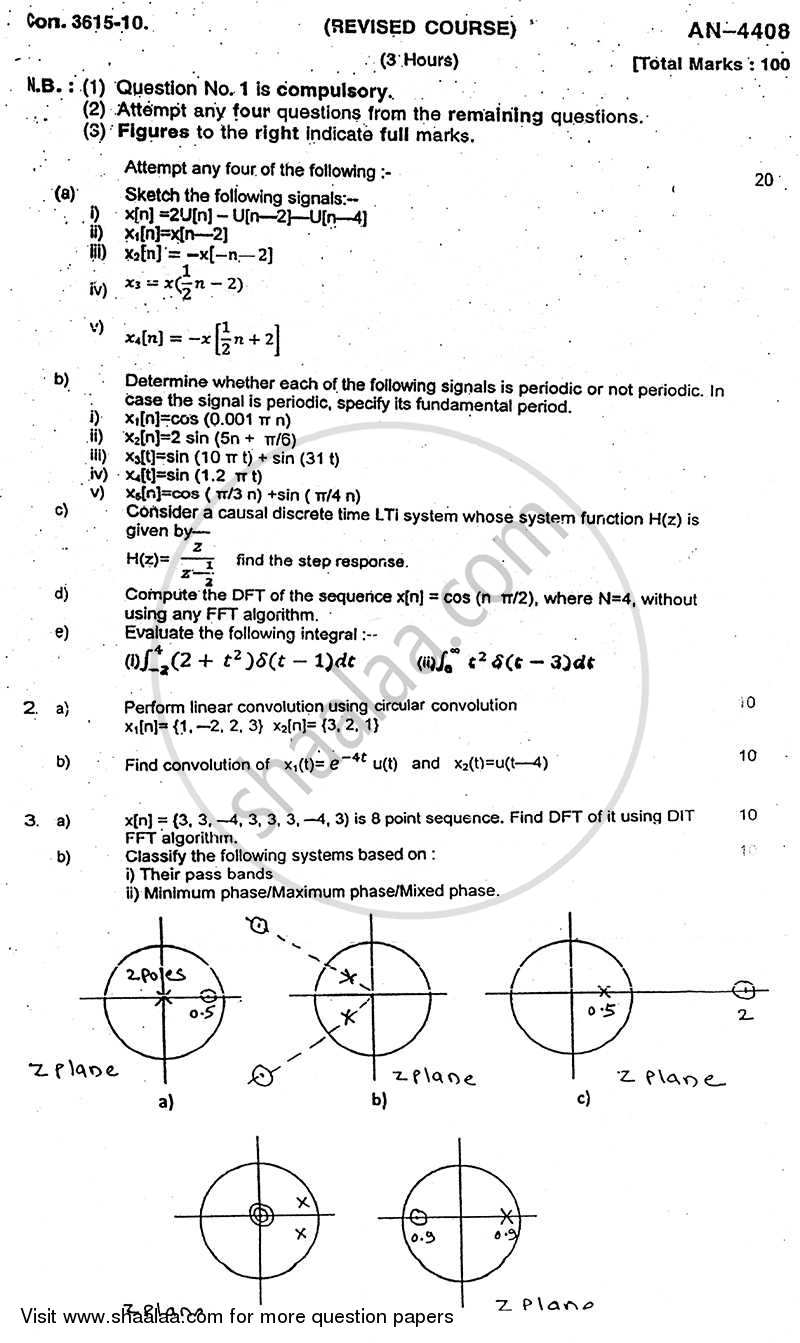 Signal Processing 2009-2010 - B.E. - Semester 4 (SE Second Year) - University of Mumbai question paper with PDF download