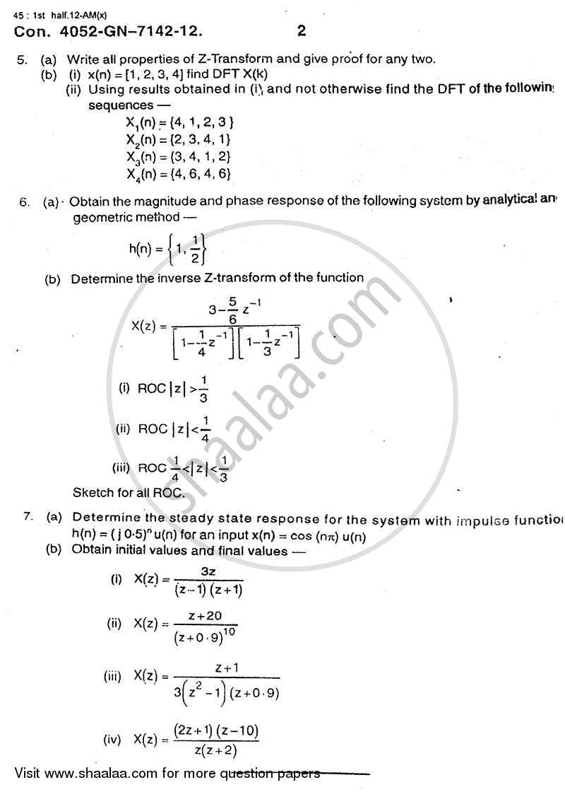 Signal Processing 2011-2012 - B.E. - Semester 4 (SE Second Year) - University of Mumbai question paper with PDF download
