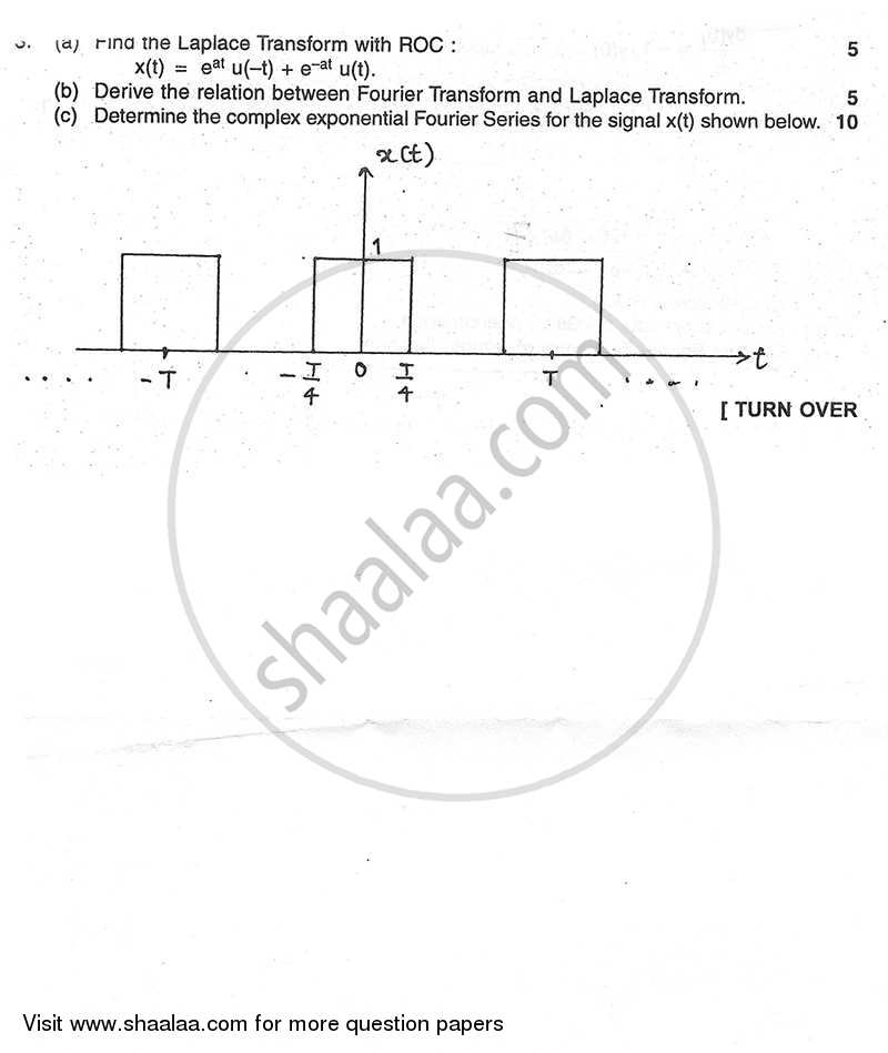 Signal and Systems 2009-2010 - B.E. - Semester 5 (TE Third Year) - University of Mumbai question paper with PDF download