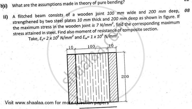 Strength of Materials 2009-2010 - B.E. - Semester 3 (SE Second Year) - University of Mumbai question paper with PDF download