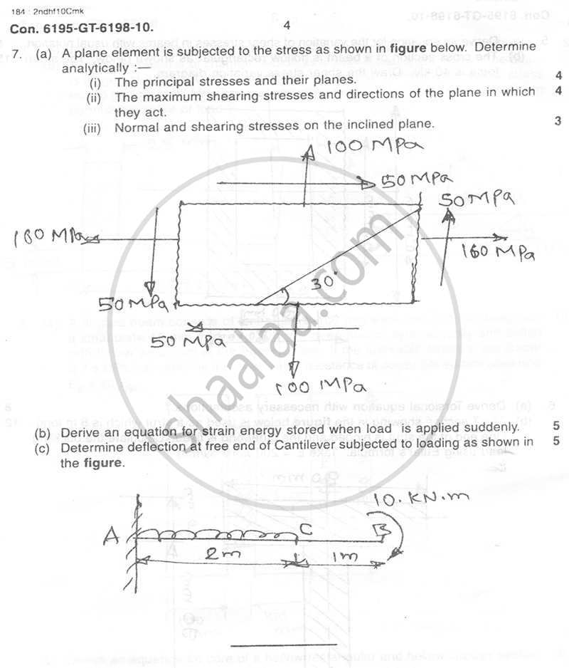 Strength of Materials 2010-2011 - B.E. - Semester 3 (SE Second Year) - University of Mumbai question paper with PDF download