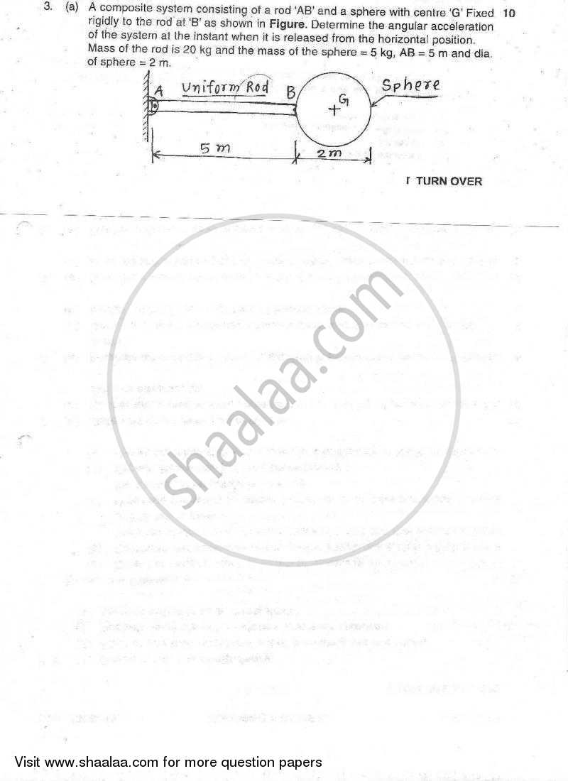 Theory of Machines 1 2009-2010 - B.E. - Semester 4 (SE Second Year) - University of Mumbai question paper with PDF download