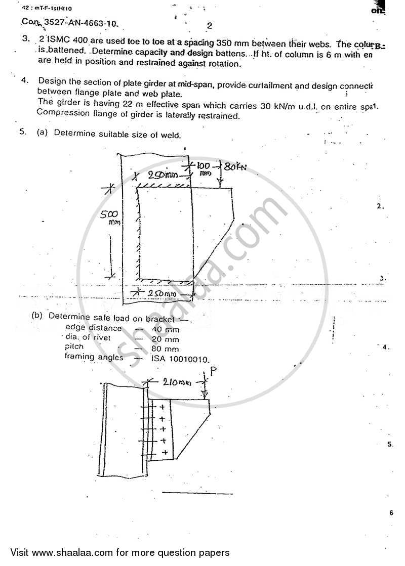 Theory of Reinforced and Prestressed Concrete 2009-2010 - B.E. - Semester 6 (TE Third Year) - University of Mumbai question paper with PDF download
