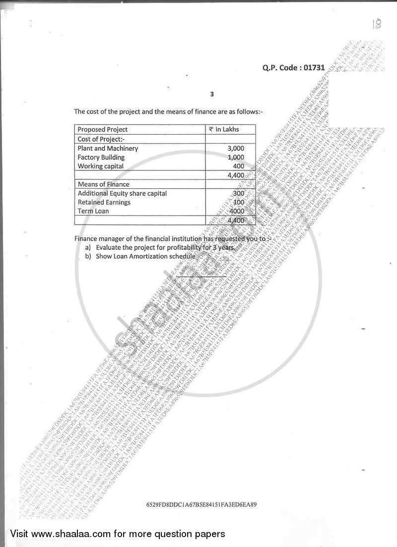Project Management 2016-2017 - B.M.S - Semester 6 - University of Mumbai question paper with PDF download
