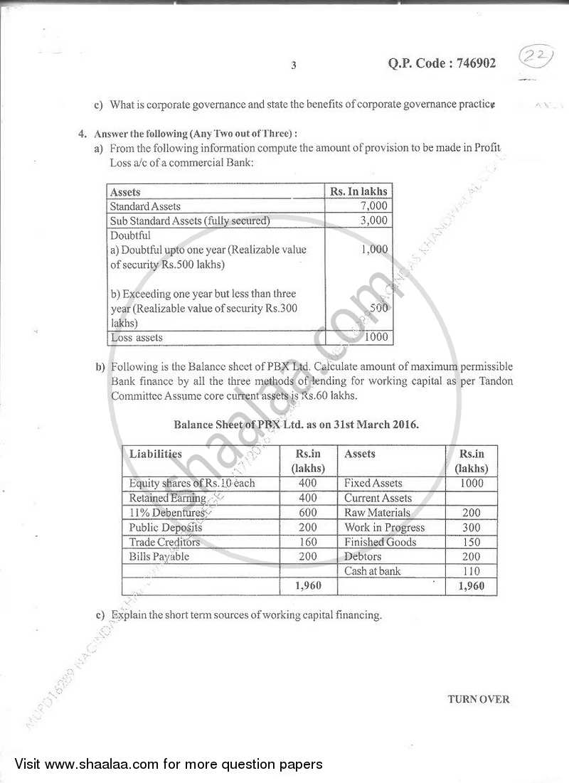 Strategic Financial Management 2016-2017 - B.M.S - Semester 5 - University of Mumbai question paper with PDF download