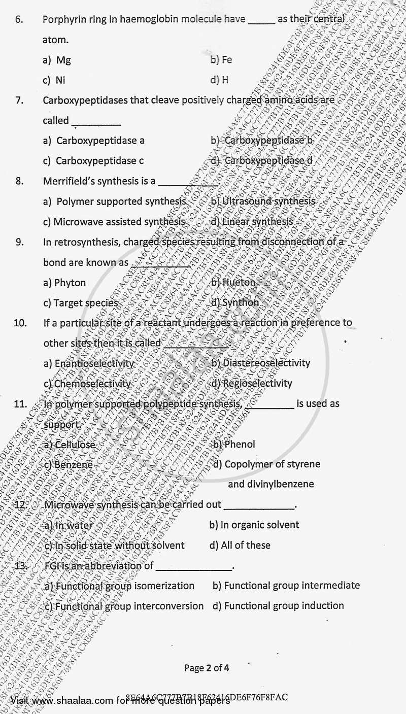 Applied Chemistry 1 2017-2018 - B.Sc. - Semester 3 (SYBSc) - University of Mumbai question paper with PDF download