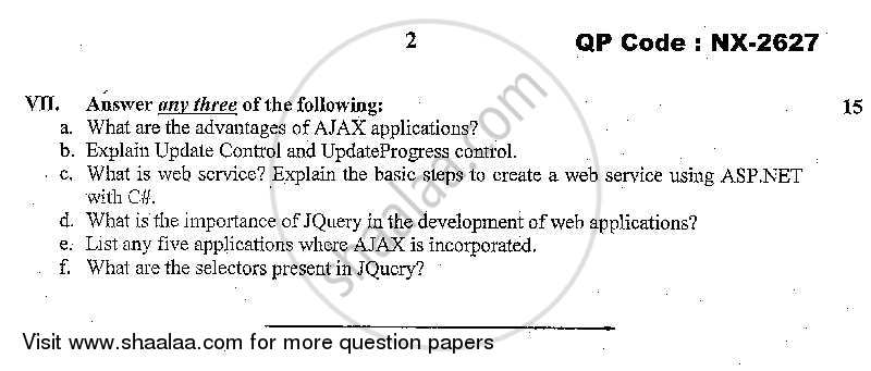 Asp.Net with C# 2013-2014 - B.Sc. - Semester 5 (TYBSc I.T) - University of Mumbai question paper with PDF download