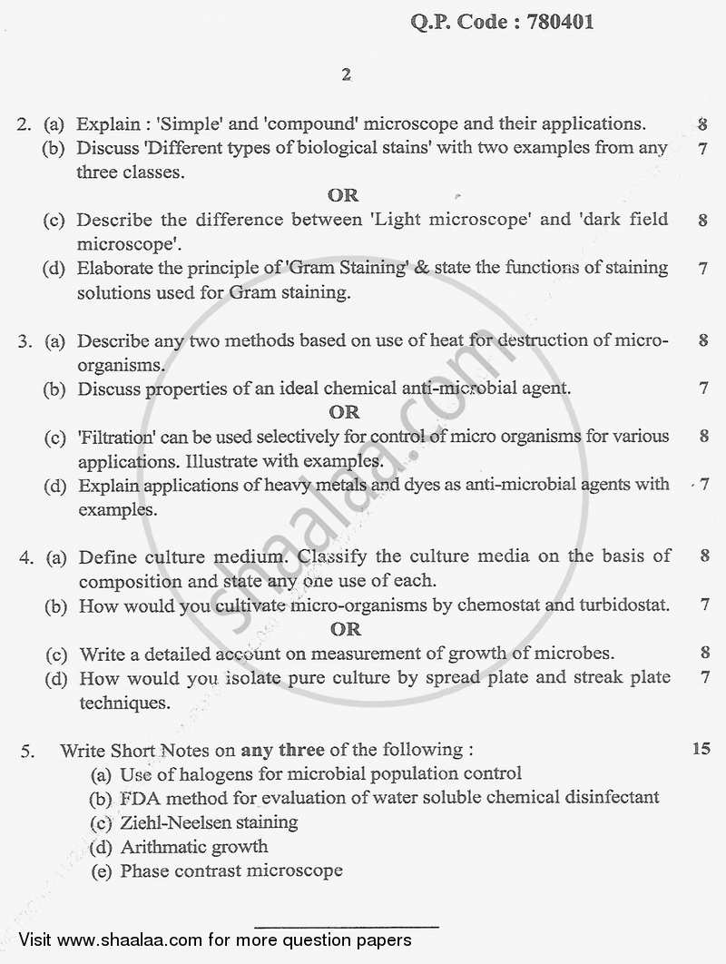 Basic Life Sciences 2 - Microbial Techniques 2016-2017 - B.Sc. - Semester 1 (FYBSc) - University of Mumbai question paper with PDF download