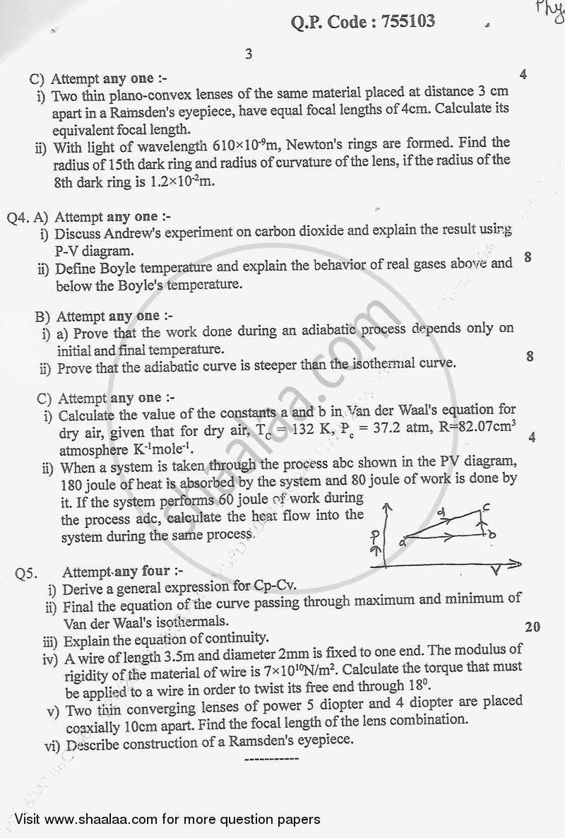 Classical Physics 2016-2017 - B.Sc. - Semester 1 (FYBSc) - University of Mumbai question paper with PDF download