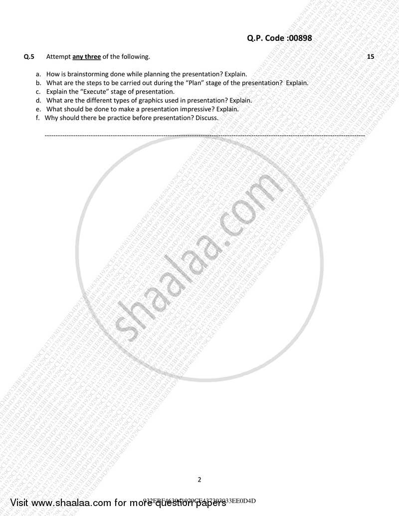 Communication Skills 2017-2018 - B.Sc. - Semester 1 (FYBSc I.T) - University of Mumbai question paper with PDF download