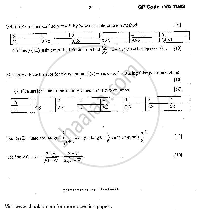 Computational Mathematics 2013-2014 - B.Sc. - Semester 3 (SYBSc I.T) - University of Mumbai question paper with PDF download